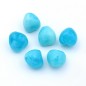 Lot de 6 perles forme coeur acrylique - bleu Lot de 6 perles forme coeur acrylique - bleu