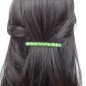 Barrette cheveux perles à facette 8cm - jaune ambre Barrette cheveux perles à facette 8cm - jaune ambre