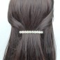 Barrette cheveux perles à facette 8cm - marron Barrette cheveux perles à facette 8cm - marron