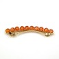 Barrette cheveux perles à facette 8cm - orange Barrette cheveux perles à facette 8cm - orange