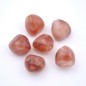 Lot de 6 perles forme coeur acrylique - marron Lot de 6 perles forme coeur acrylique - marron