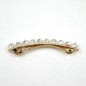 Barrette cheveux perles à facette 8cm - blanc boréal Barrette cheveux perles à facette 8cm - blanc boréal