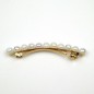 Barrette cheveux perles à facette 8cm - blanc Barrette cheveux perles à facette 8cm - blanc