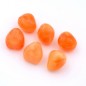 Lot de 6 perles forme coeur acrylique - orange