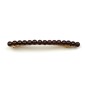 Barrette cheveux fine 8cm, perles nacrées - marron