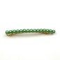 Barrette cheveux fine 8cm, perles nacrées - vert