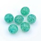Lot de 6 perles rondes polyrésine - vert eau Lot de 6 perles rondes polyrésine - vert eau
