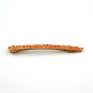 Barrette cheveux fine 8cm, perles de rocaille - orange