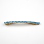 Barrette cheveux fine 8cm, perles de rocaille - bleu