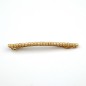 Barrette cheveux fine 8cm, perles de rocaille - beige nacré