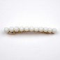 Barrette cheveux 8cm, perles 8mm - blanc Barrette cheveux 8cm, perles 8mm - blanc