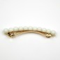 Barrette cheveux 8cm, perles 8mm - blanc Barrette cheveux 8cm, perles 8mm - blanc