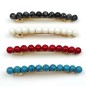 Barrette cheveux 8cm, perles 8mm - blanc Barrette cheveux 8cm, perles 8mm - blanc