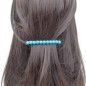 Barrette cheveux 8cm, perles 8mm - turquoise Barrette cheveux 8cm, perles 8mm - turquoise