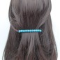 Barrette cheveux 8cm, perles 8mm - turquoise Barrette cheveux 8cm, perles 8mm - turquoise