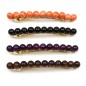 Barrette cheveux 8cm, perles marbrées 8mm - orange Barrette cheveux 8cm, perles marbrées 8mm - orange