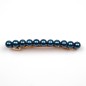 Barrette cheveux 8cm, perles nacrées 8mm - bleu Barrette cheveux 8cm, perles nacrées 8mm - bleu