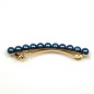 Barrette cheveux 8cm, perles nacrées 8mm - bleu Barrette cheveux 8cm, perles nacrées 8mm - bleu