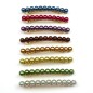 Barrette cheveux 8cm, perles nacrées 8mm - bleu Barrette cheveux 8cm, perles nacrées 8mm - bleu