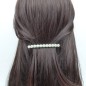 Barrette cheveux 8cm, perles nacrées 8mm - bleu Barrette cheveux 8cm, perles nacrées 8mm - bleu