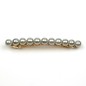 Barrette cheveux 8cm, perles nacrées 8mm - gris