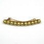 Barrette cheveux 8cm, perles nacrées 8mm - jaune Barrette cheveux 8cm, perles nacrées 8mm - jaune