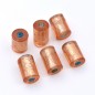 Lot de 6 perles cylindriques polyrésine - marron Lot de 6 perles cylindriques polyrésine - marron