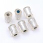 Lot de 6 perles cylindriques polyrésine - transparent Lot de 6 perles cylindriques polyrésine - transparent