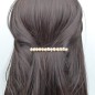 Barrette cheveux perles eau douce 8cm - nude