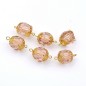 Lot de 6 perles rondes à facette acrylique - rose poudré