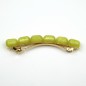 Barrette cheveux perles ovale 8cm - jaune Barrette cheveux perles ovale 8cm - jaune