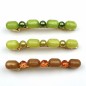 Barrette cheveux perles 8cm - jaune Barrette cheveux perles 8cm - jaune