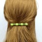 Barrette cheveux perles 8cm - jaune Barrette cheveux perles 8cm - jaune