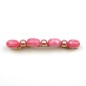 Barrette cheveux perles 8cm - rose Barrette cheveux perles 8cm - rose