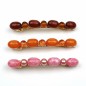 Barrette cheveux perles 8cm - rose Barrette cheveux perles 8cm - rose
