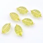 Lot de 6 perles ovales acrylique - jaune vert