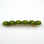 Barrette cheveux perle ovale 8cm - vert olive