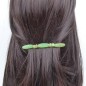 Barrette cheveux longue perles résine, 10cm - vert Barrette cheveux longue perles résine, 10cm - vert