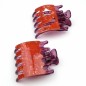 Pince cheveux clip motif étoile lune 8cmx6.2cm - violet corail