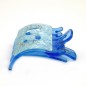 Pince cheveux plate avec strass, 8cmx6.2cm - bleu