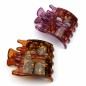 Pince cheveux plate motif papillon 8cmx6.2cm - marron