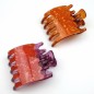 Pince cheveux plate 8cmx6.2cm - marron orange