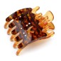 Pince cheveux plate motif oiseau et strass 8cmx6.2cm- marron