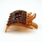 Pince cheveux plate motif oiseau et strass 8cmx6.2cm- marron
