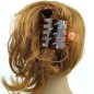 Pince cheveux plate motif oiseau et strass 8cmx6.2cm- marron