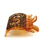 Pince cheveux plate avec strass, 8cmx6.2cm - marron écaille