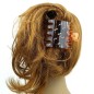 Pince cheveux plate avec strass, 8cmx6.2cm - marron écaille