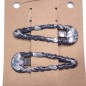 Clic clac pailletté lot de 2 pcs - gris