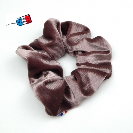 Gros chouchou velours 13cm - vieux rose