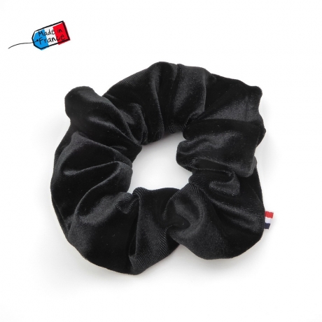 Gros chouchou velours 13cm - noir